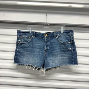 Madewell The Brynn Denim Cutoff Shorts Size 33 Distressed Raw Hem